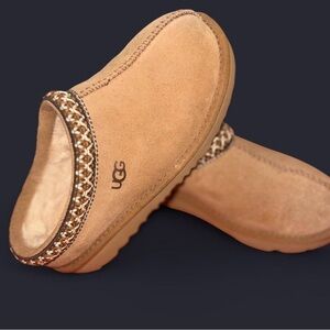 UGG Beige Suede Slip-On Shoes